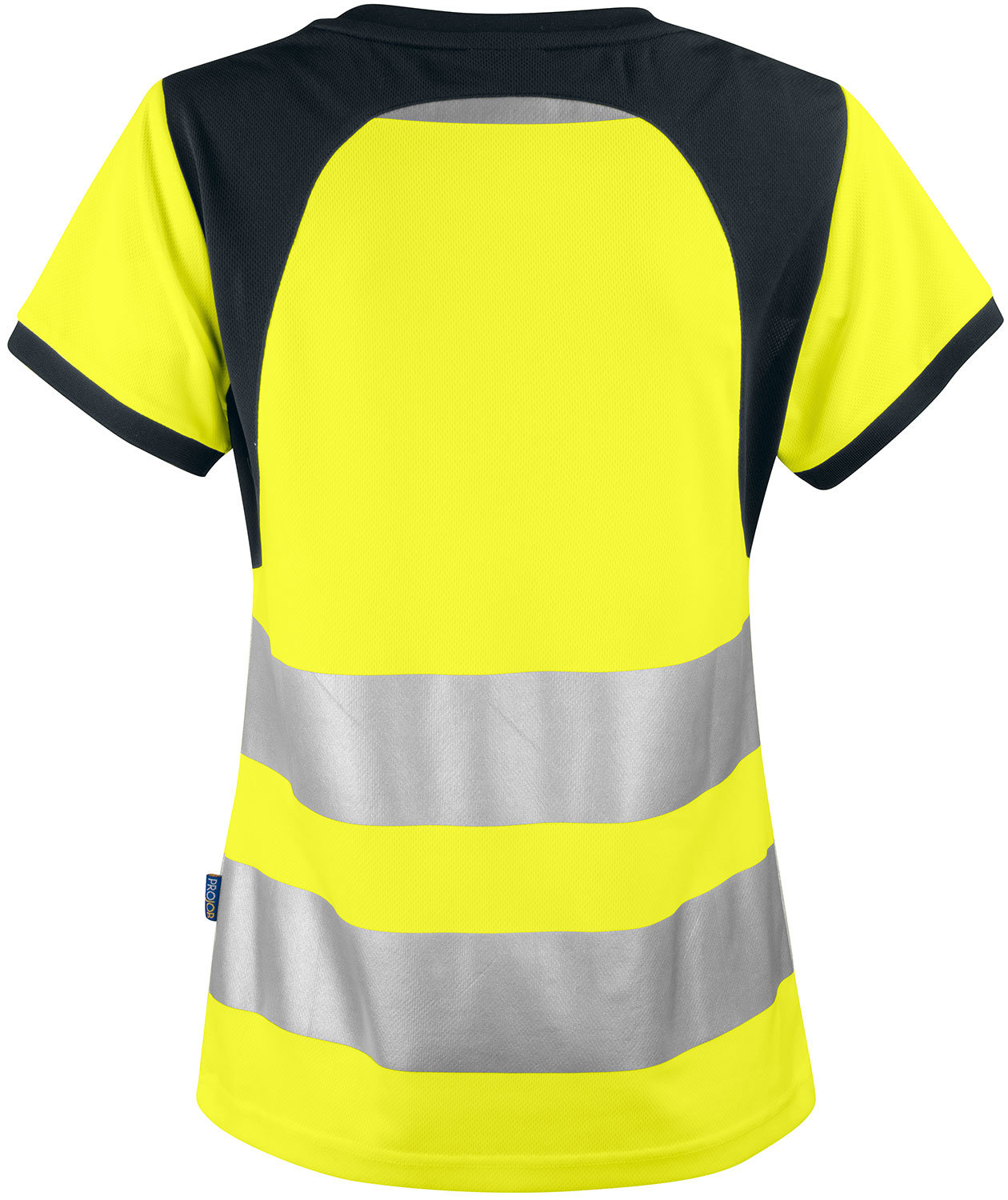 ProJob T-shirt dam 6012, Varsel Gul/Svart