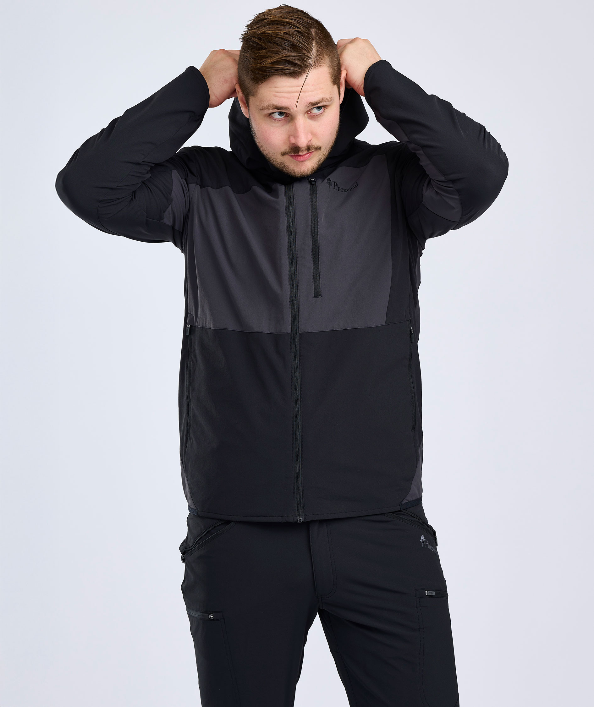 Pinewood Abisko Light jakke, Black/Dark Anthracite, large image number 7