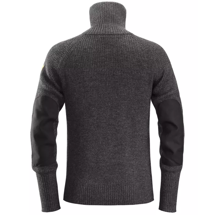 Snickers AllroundWork ½-zip wool sweater 2905, Dark Grey Melange, large image number 2