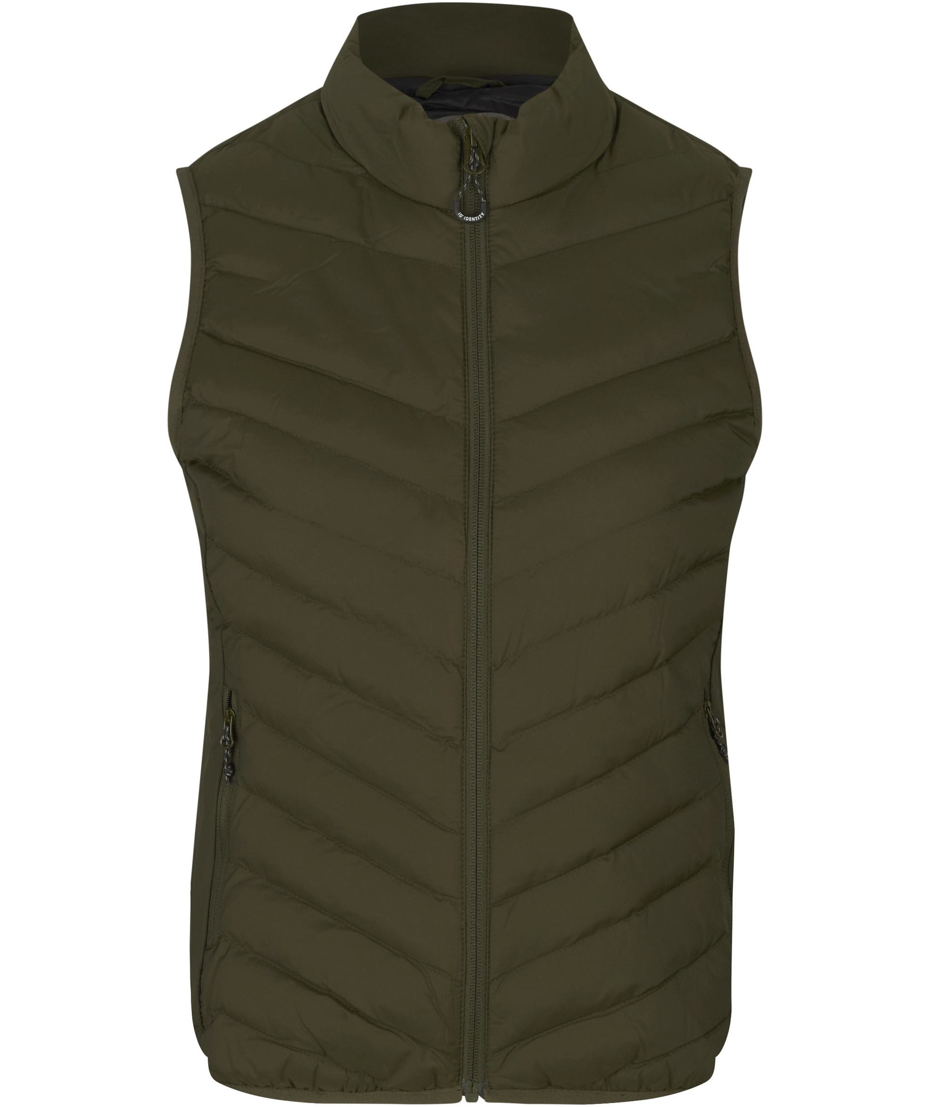 ID Stretch vatteret damevest, Olivengr&oslash;n, large image number 0