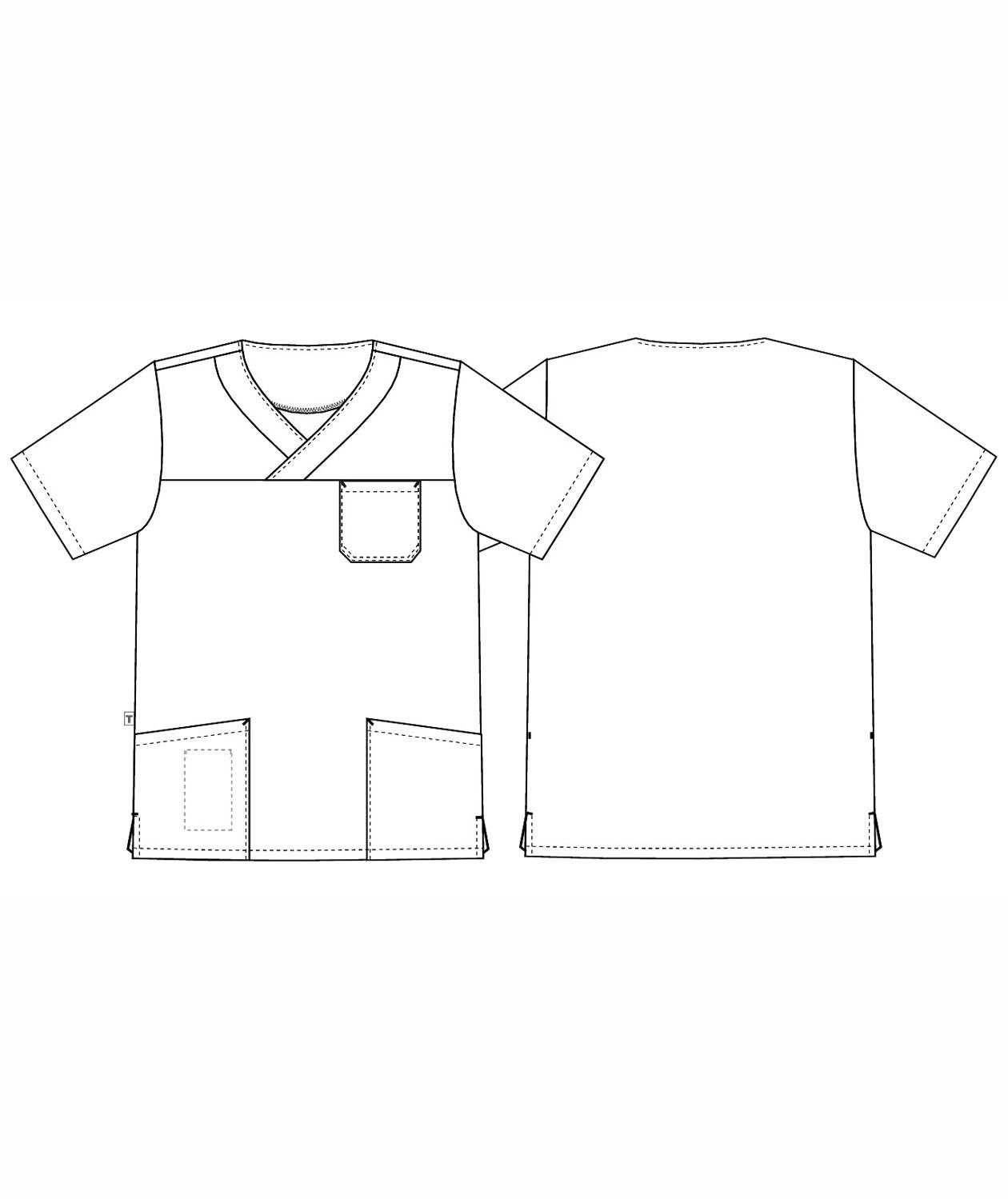 Kentaur -Kasack, Wei&szlig; - Hell Grau/Rot