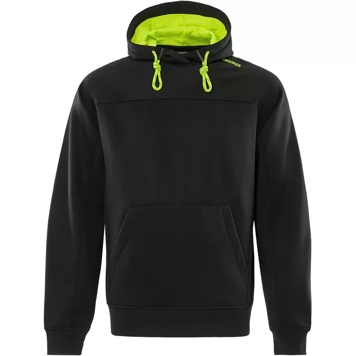 Fristads hættetrøje 7551 GSM, Sort/Hi-Vis Gul, large image number 0