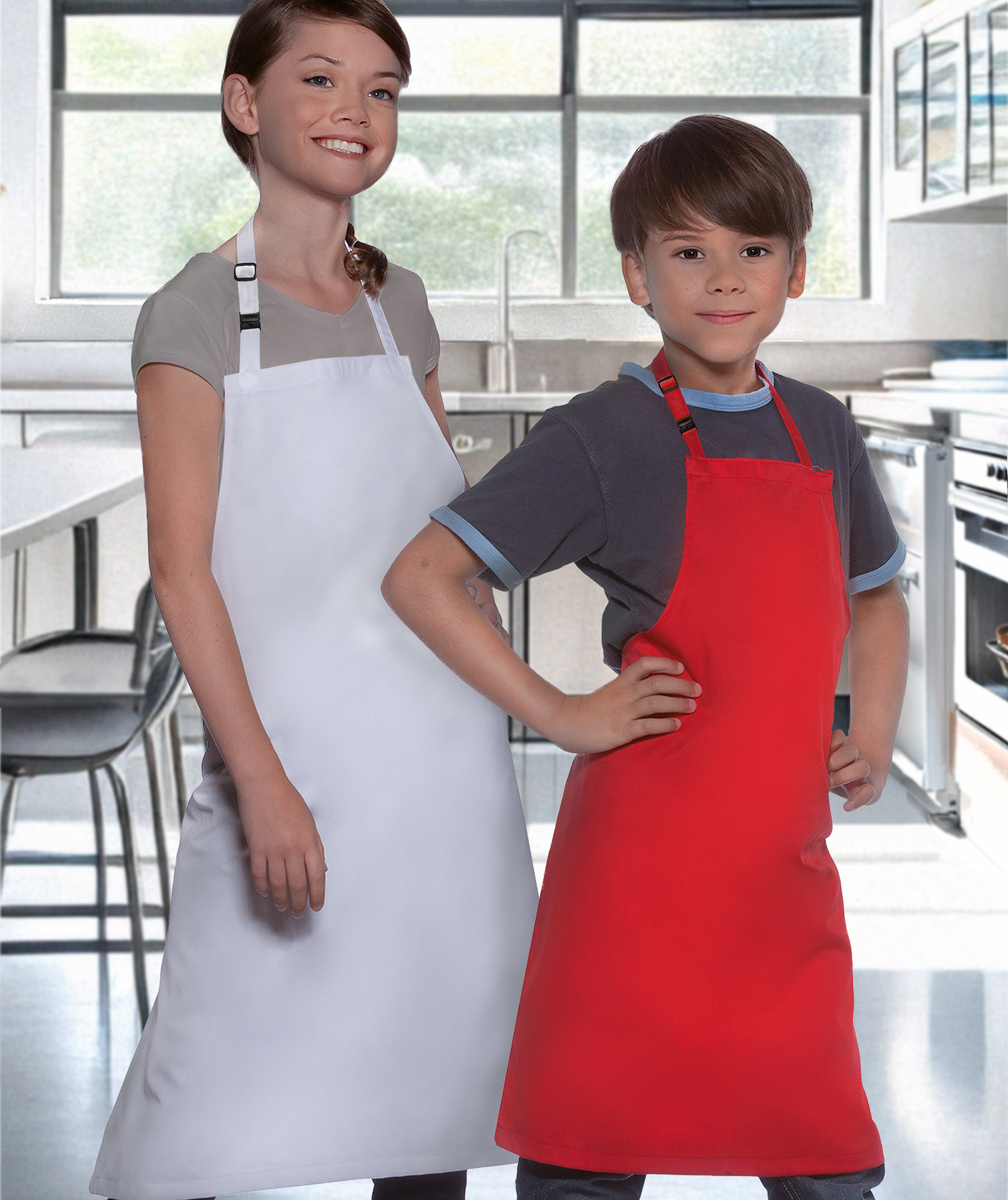 Karlowsky bib apron for kids, Red