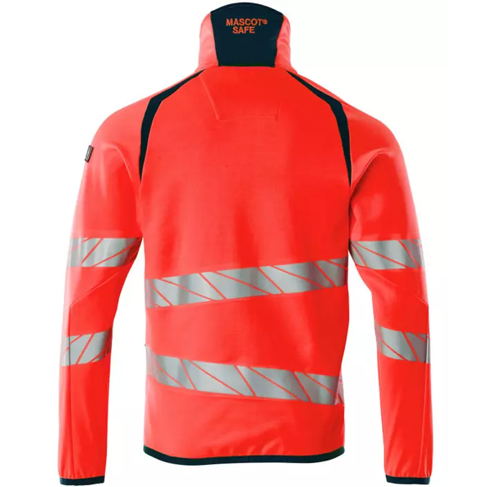 Mascot Accelerate Safe fleece jacket, Hi-Vis Red/Dark Marine, large image number 1