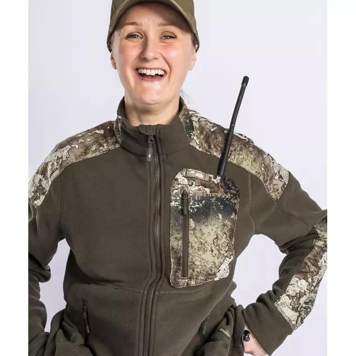 Pinewood Småland Hunters Camou dame fleecejakke, Hunting Brown/Strata, large image number 8