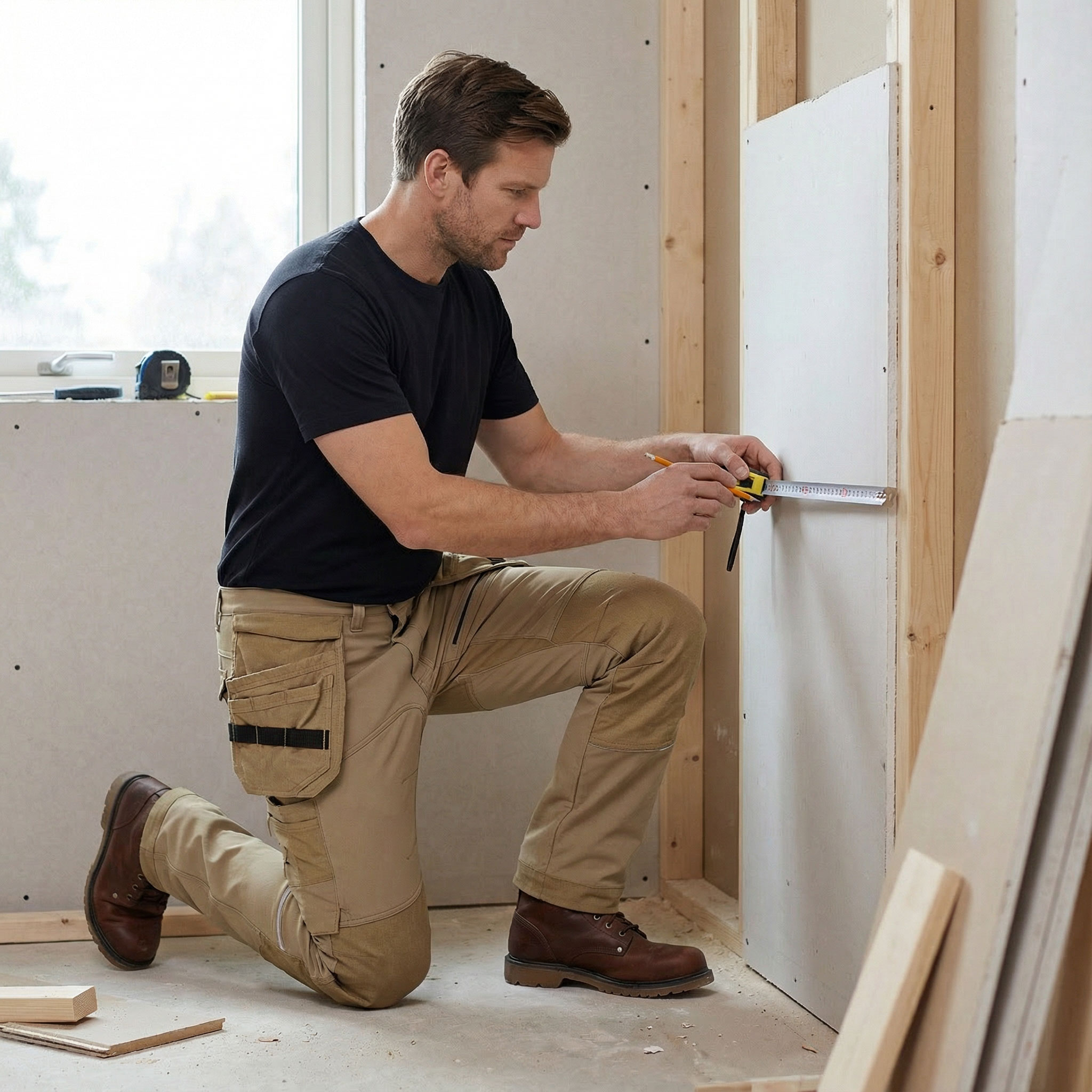 Kansas Evolve hantverksbyxa Full stretch, Khaki