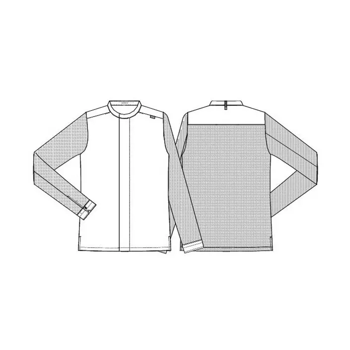 Kentaur modern fit pique kokke-/service skjorte, Sort, large image number 3
