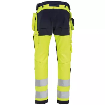 Tranemo Vision HV craftsman trousers, Hi-vis yellow/Marine blue