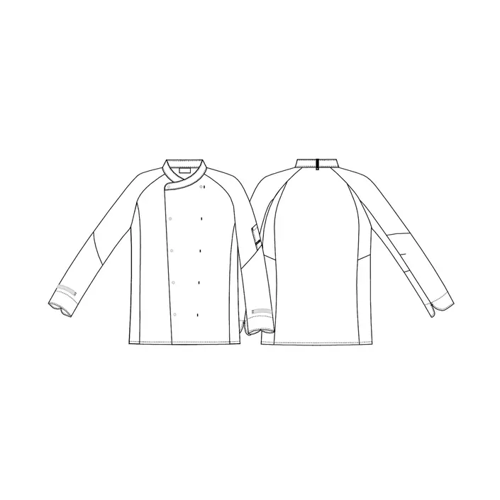 Kentaur kokke-/servitørjakke unisex, Hvit, large image number 5