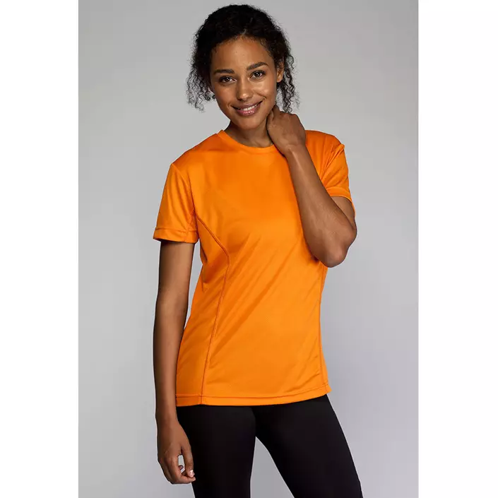 Pitch Stone Performance Damen T-Shirt, Orange, large image number 2