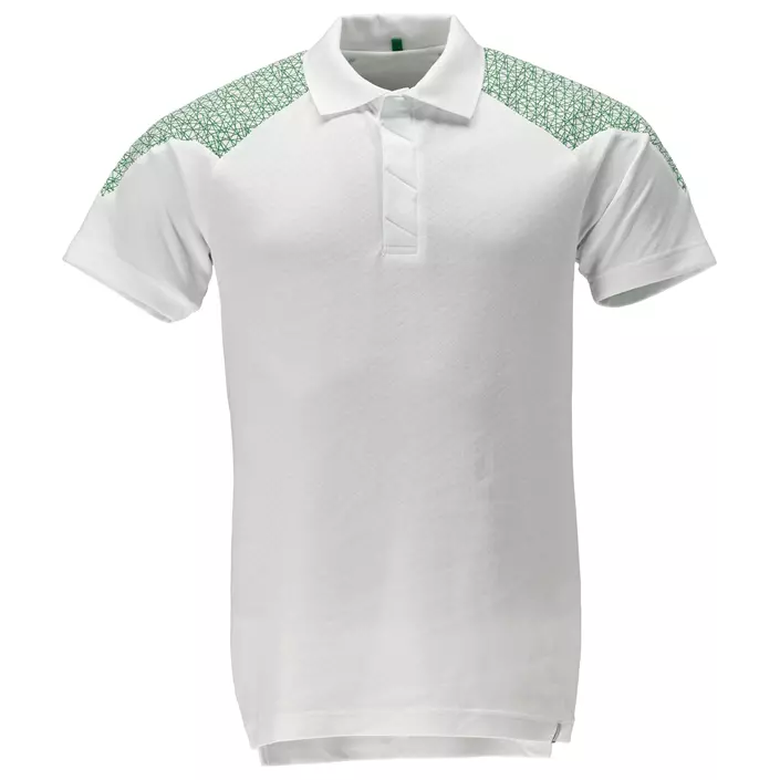 Mascot Food & Care Premium Performance HACCP-approved polo shirt, White/Grassgreen, large image number 0