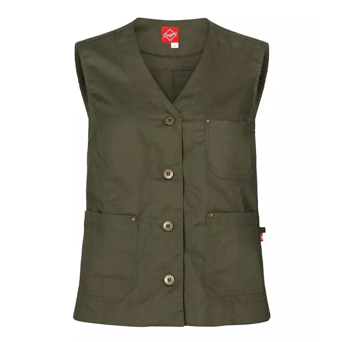 Segers 6014 women's server waistcoat, Dark Olivegreen, large image number 0