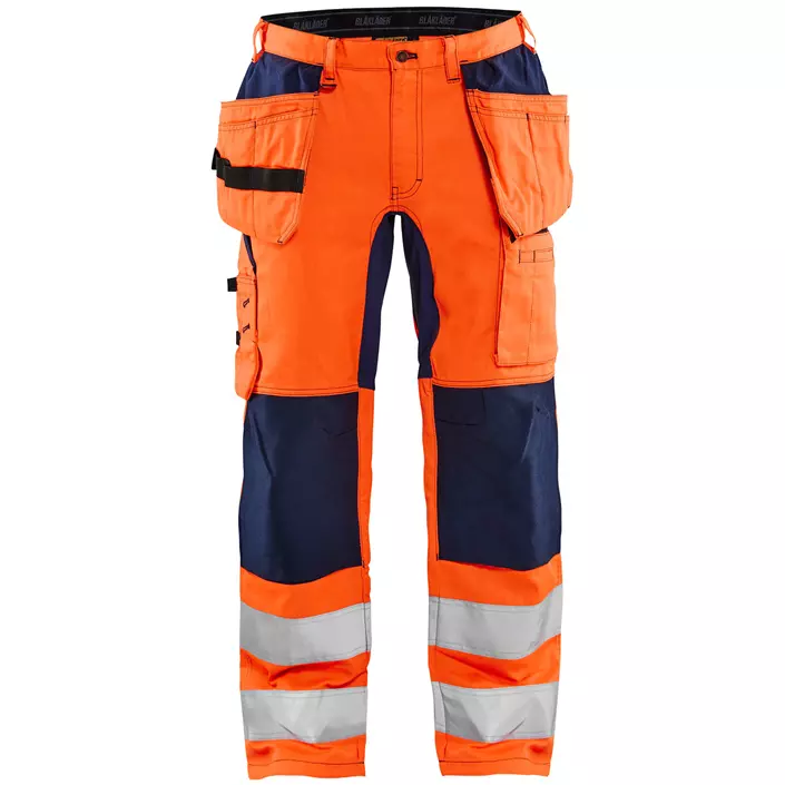 Blåkläder håndværkerbukser, Hi-vis Orange/Marine, large image number 0