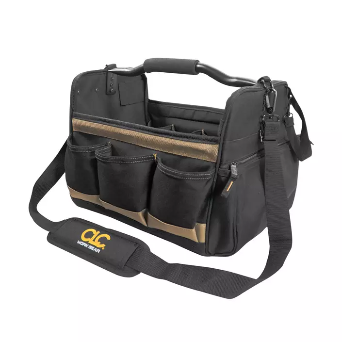 CLC Work Gear 1578 medium open tool bag, Black/Brown, Black/Brown, large image number 1