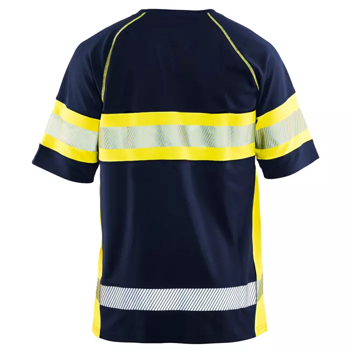 Blåkläder T-skjorte, Marine/Hi-Vis gul, large image number 2