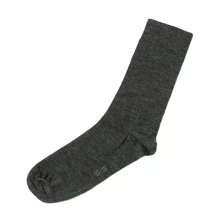 Joha strømper med uld, Dark Grey Melange, large image number 0
