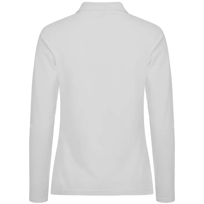 Clique Manhatten women's long-sleeved polo shirt, White, large image number 1