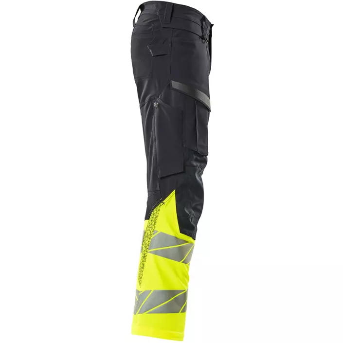 Mascot Accelerate Safe work trousers full stretch, Dark Marine/Hi-Vis Yellow, large image number 3