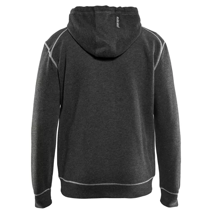 Blåkläder hoodie with zipper, Black Melange, large image number 2