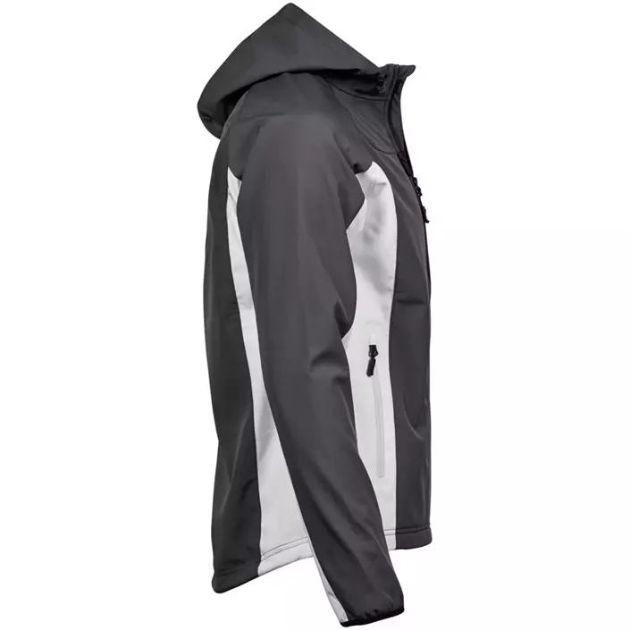 Tee Jays Performance softshell jacket with hood, Dark grey/Off white, large image number 4