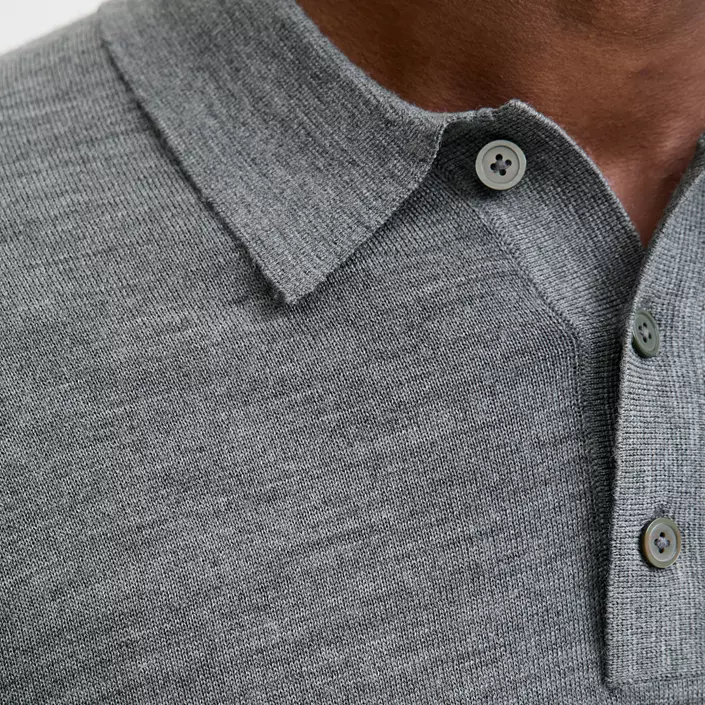 Jack & Jones Premium JPRBLAMERINO stickad tröja med merinoull, Medium Grey Melange, large image number 5