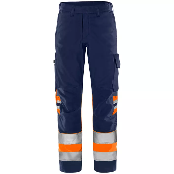 Fristads Green arbejdsbukser 2649 GPLU, Marine/Hi-Vis Orange, large image number 0