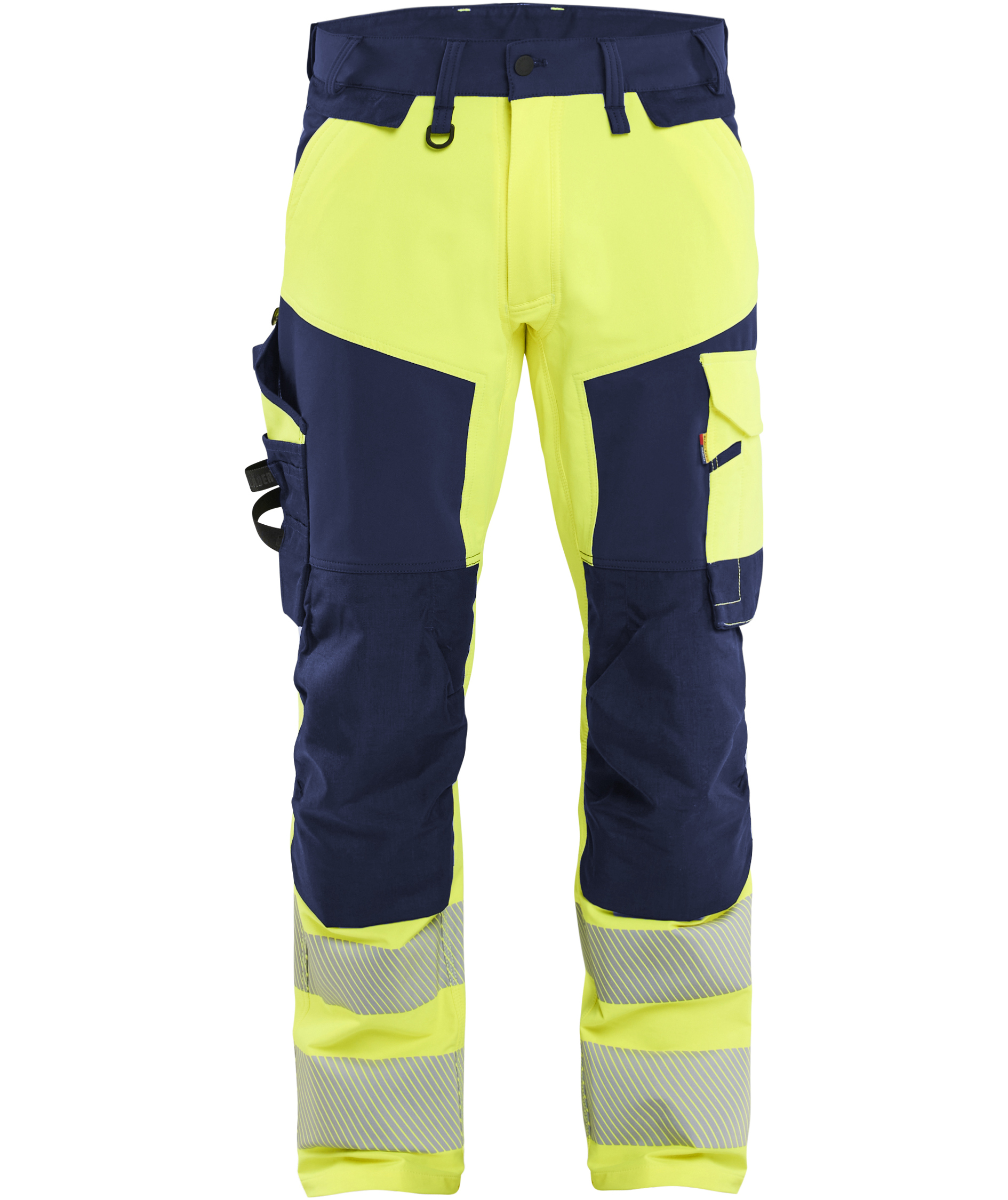 Bl&aring;kl&auml;der work trousers full stretch, Hi-Vis yellow/marine, large image number 0