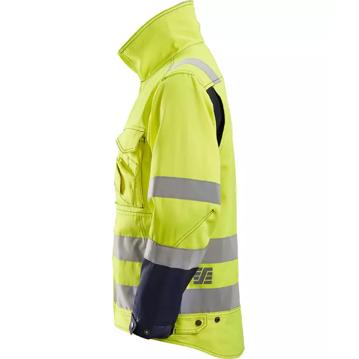 Snickers work jacket 1633, Hi-vis Yellow/Marine, large image number 2