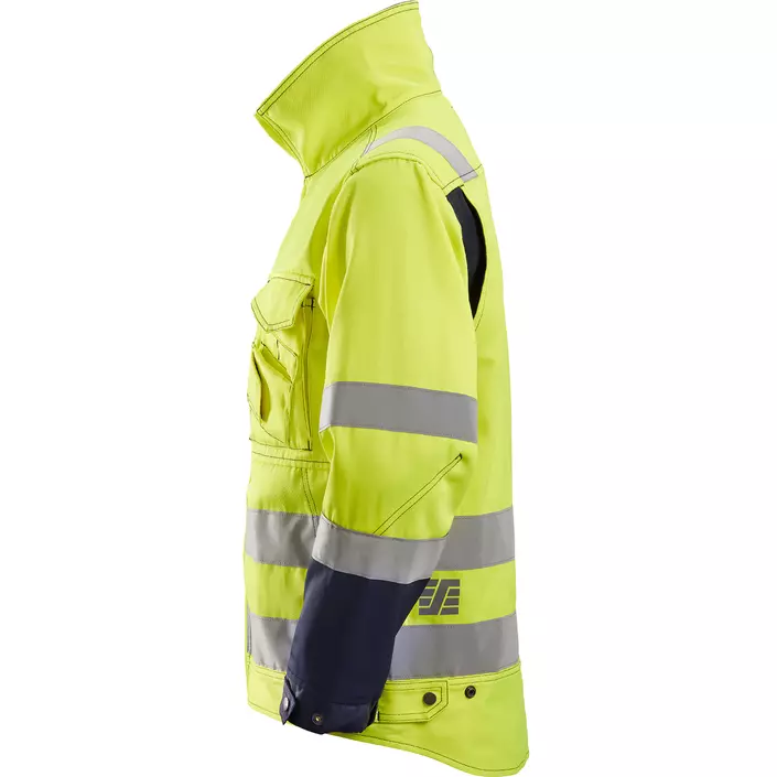 Snickers arbejdsjakke 1633, Hi-vis Gul/Marine, large image number 2