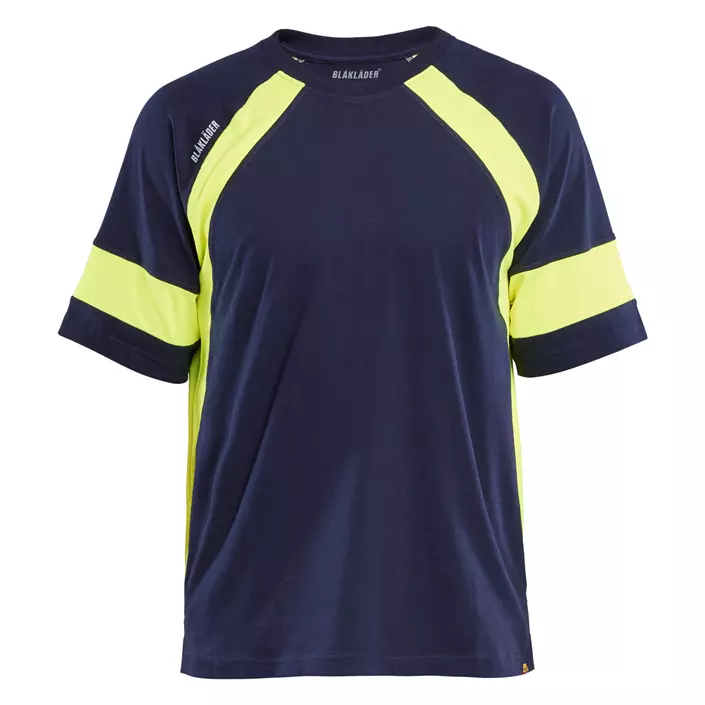 Blåkläder T-Shirt, Marine/Hi-Vis gelb, large image number 0