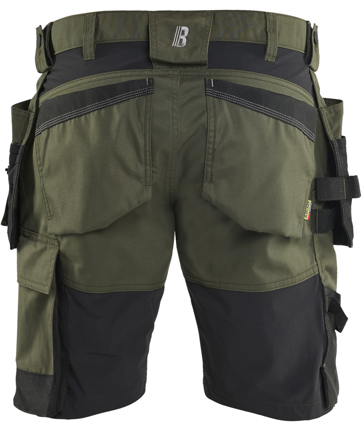 Bl&aring;kl&auml;der&nbsp;hantverksshorts, Skog gr&ouml;n/svart