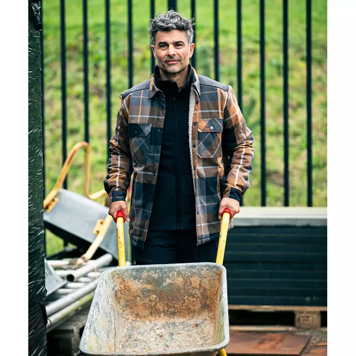 Mascot Customized flanellskjorta jacka, Nötbrun, large image number 1