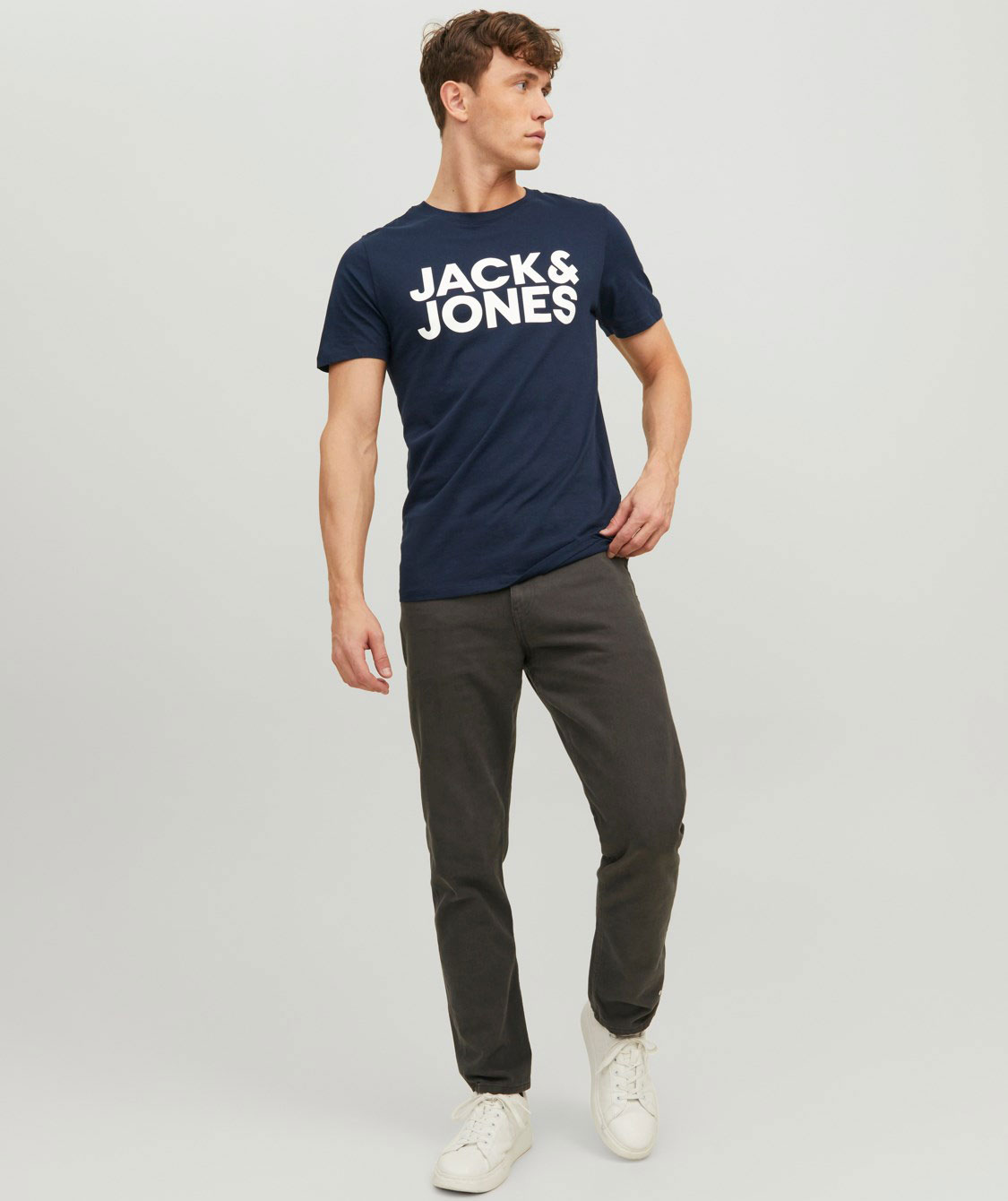 Jack & Jones JJECORP Logo Tee, Navy Blazer