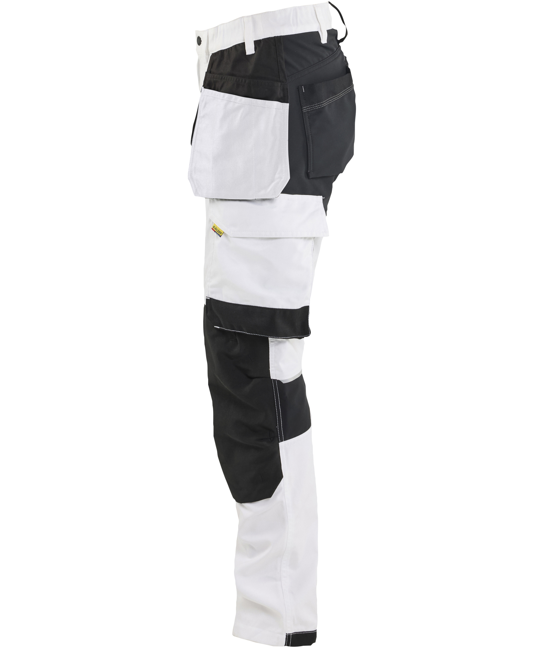 Bl&aring;kl&auml;der hantverksbyxa dam, Vit/Svart, large image number 3