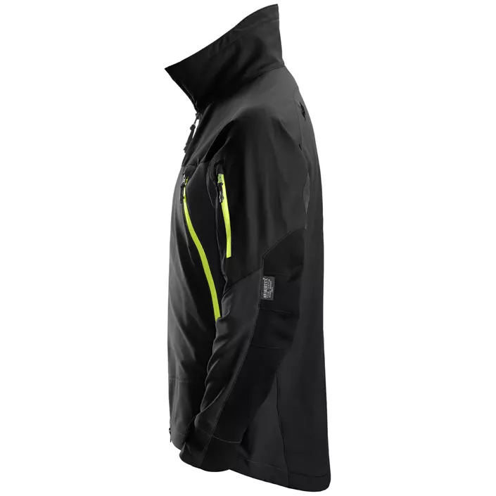 Snickers FlexiWork stretch soft shell jacket 1940, Black/Yellow, large image number 1