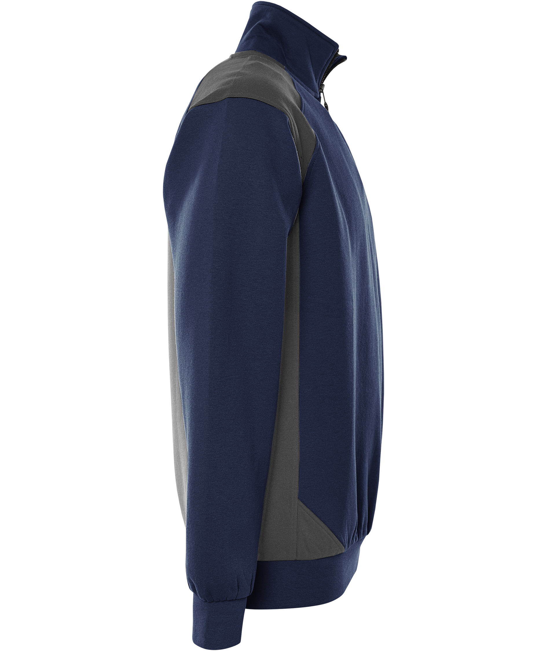 Fristads half zip sweatshirt 7048 GSM, Marine Blue/Grey, large image number 2