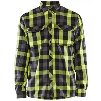 Blåkläder flannel skovmandsskjorte, Sort/Gul