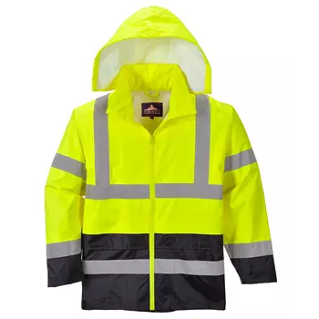 Portwest rain jacket, Hi-vis Yellow/Black