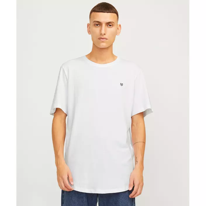 Jack & Jones JACJENS 5-pak T-shirt, White/Navy/Black, large image number 4