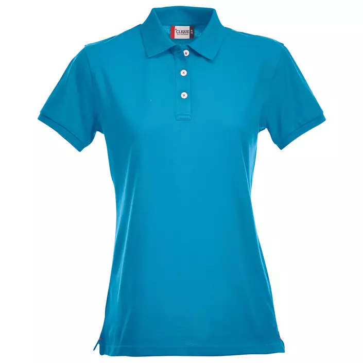Clique Premium Damen Poloshirt, Türkis, large image number 0