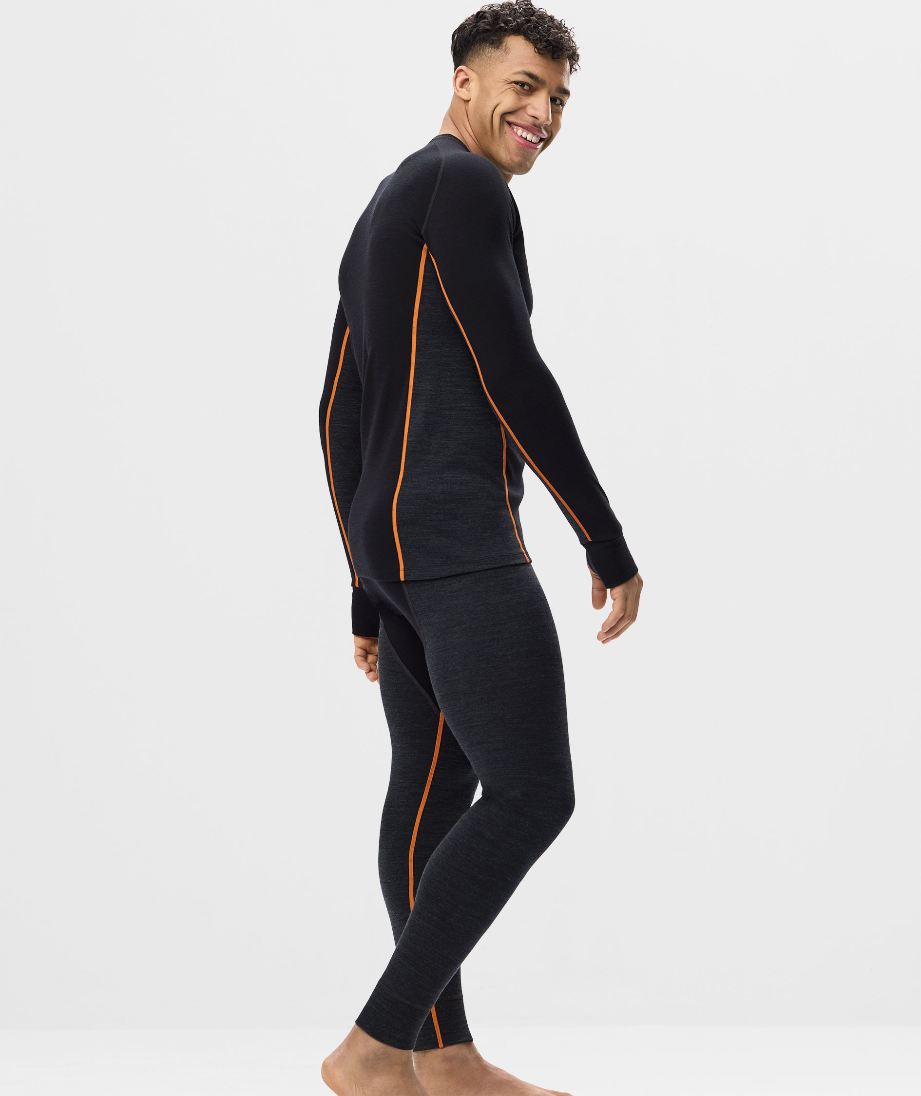 Snickers long-sleeved thermal crewneck with merino wool 9480, Black/Anthracite Melange, large image number 5