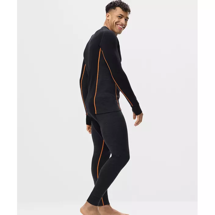 Snickers långärmad underställströja med merinoull 9480, Black/Anthracite Melange, large image number 5