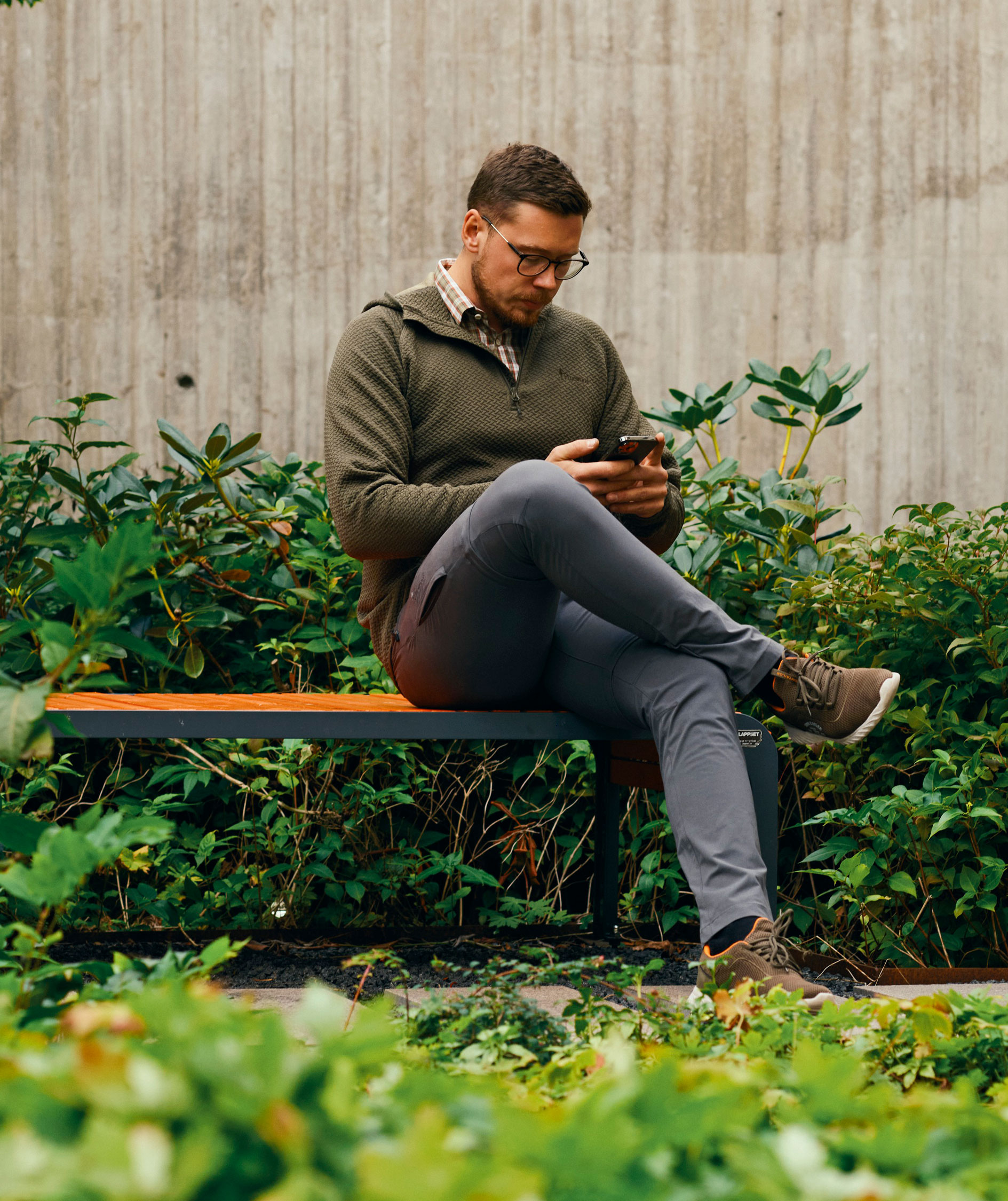 Pinewood Finnveden half-zip h&aelig;ttetr&oslash;je, Dark Green Melange, large image number 5