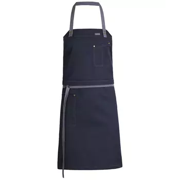 Kentaur Raw bib apron with pockets, Dark Marine Blue