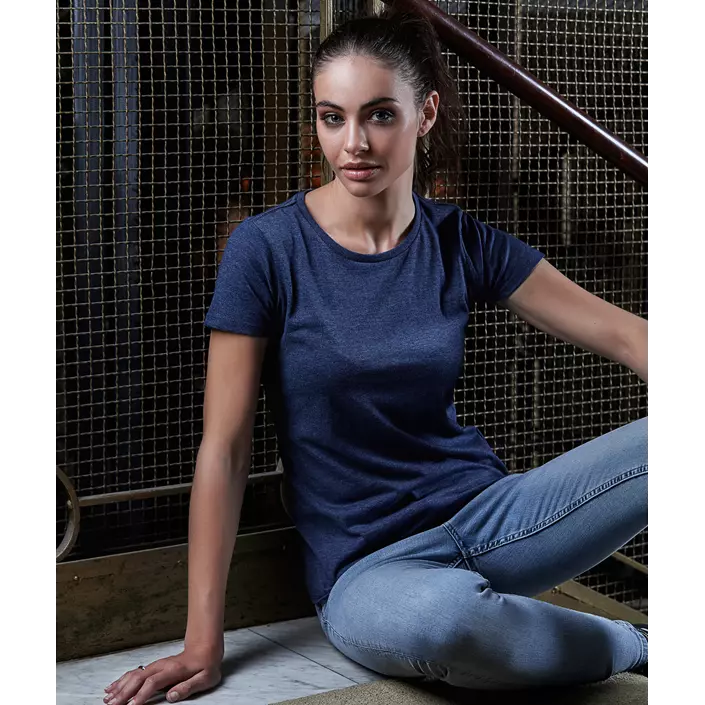 Tee Jays Urban Melange T-shirt dam, Denim blå, large image number 1