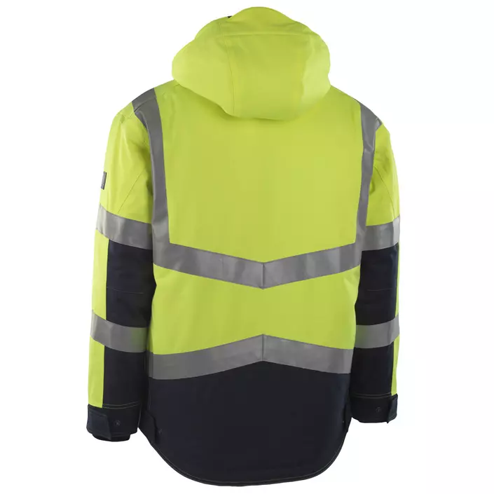 Mascot Multisafe Emmen Winterjacke, Hi-Vis Gelb/Dunkel Marine, large image number 2