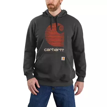 Carhartt Rain Defender Logo huvtröja, Carbon Heather