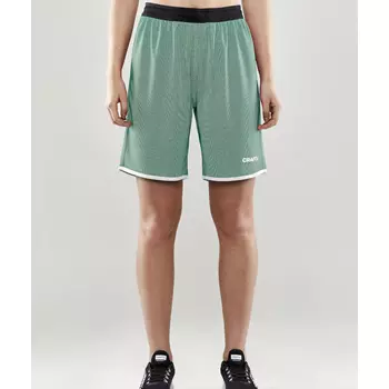 Craft Progress reversible women's shorts, Team green/white