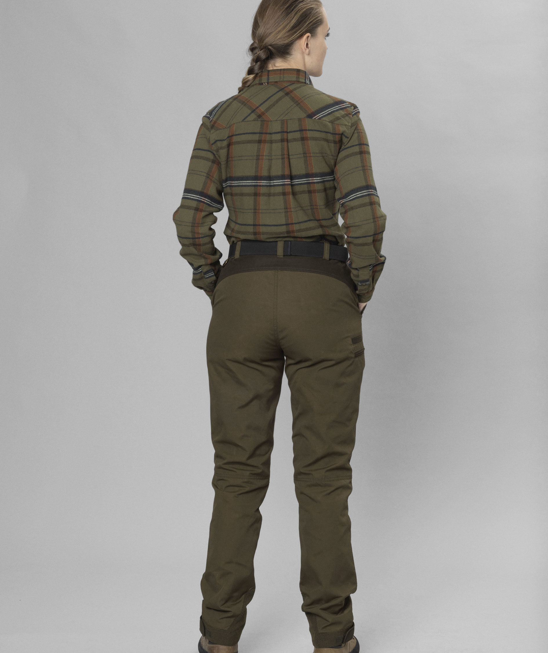 Seeland Skye women's flannel shirt, Grape leaf/Terracotta check, large image number 5