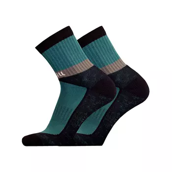 UphillSport Viita trekking socks with merino wool, Navy/Turquoise